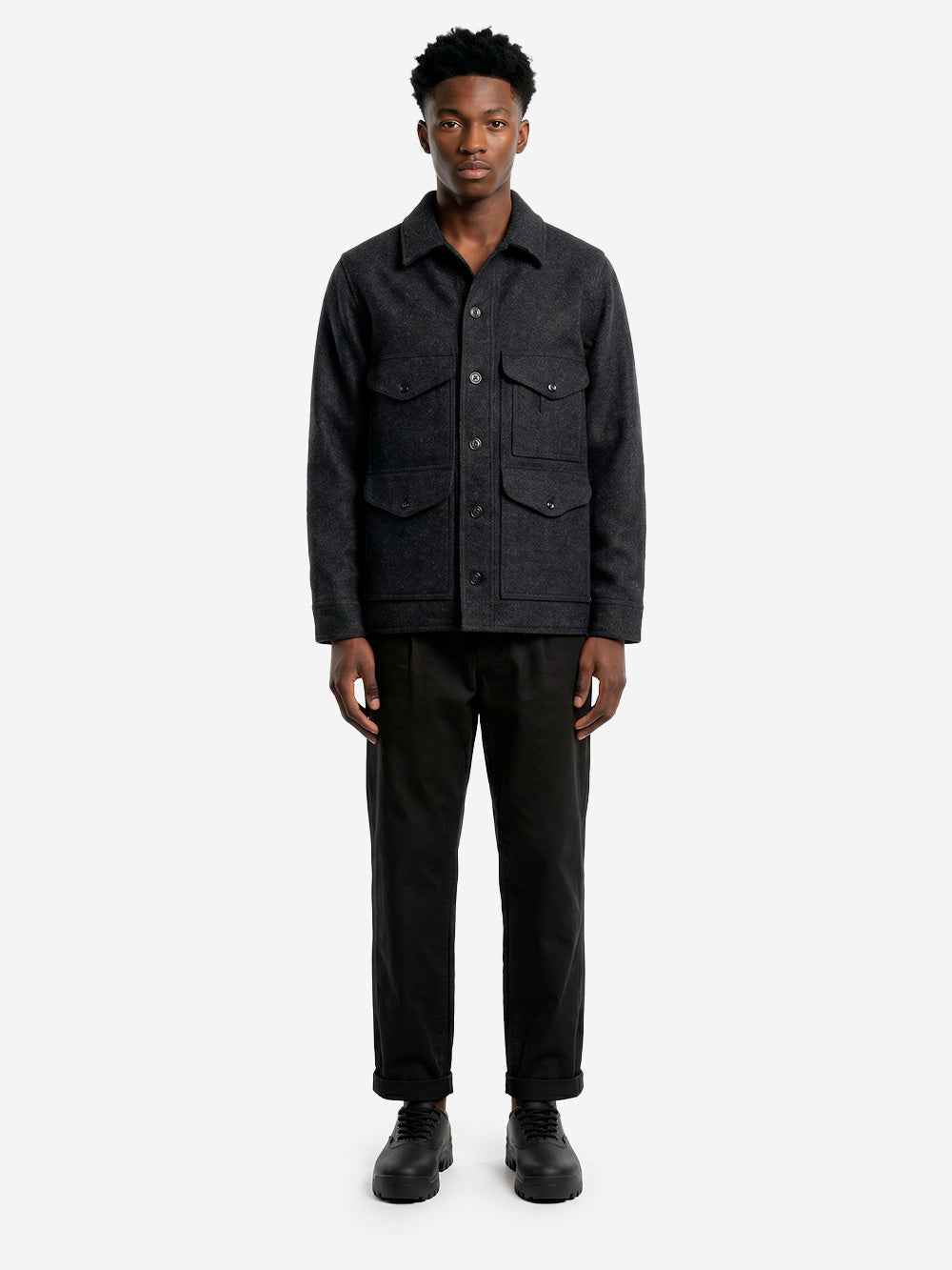 FILSON Giacca Cruiser in lana Mackinaw nera Nero Urbanstaroma