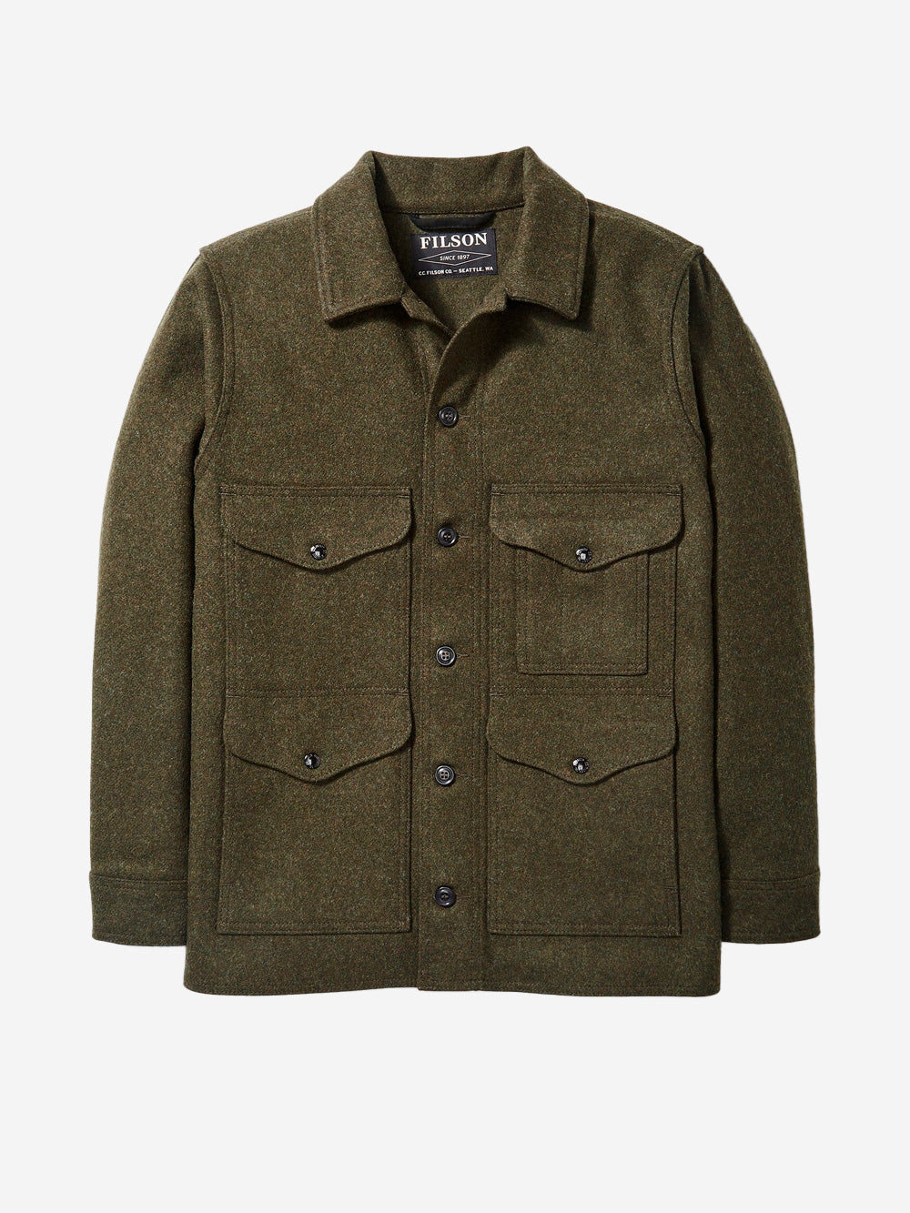 FILSON Giacca Cruiser in lana Mackinaw verde Verde Urbanstaroma