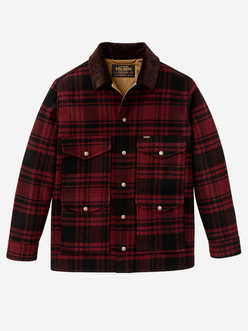 FILSON Giacca cruiser in lana Spokane a quadri Rosso nero