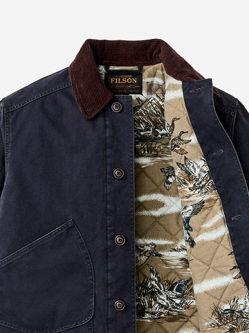 FILSON Giacca imbottita outfitter in canvas blu Blu scuro