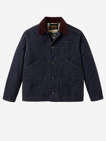 FILSON Giacca imbottita outfitter in canvas blu Blu scuro