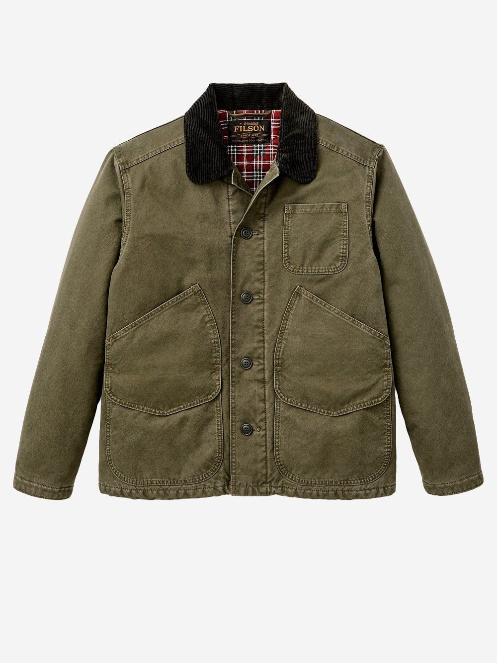 FILSON Giacca imbottita outfitter in canvas verde Verde scuro Urbanstaroma