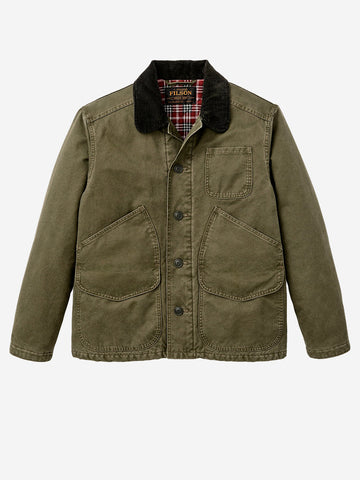 FILSON Giacca imbottita outfitter in canvas verde Verde scuro