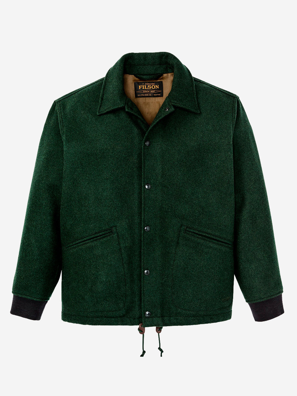 FILSON Giacca coach in lana mackinaw Verde Urbanstaroma