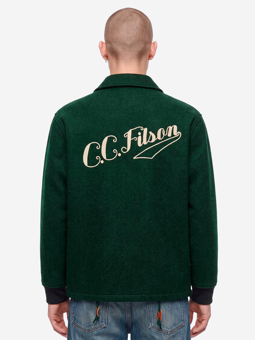 FILSON Giacca coach in lana mackinaw Verde Urbanstaroma