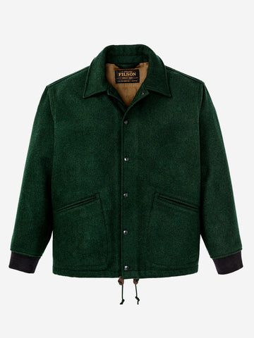 FILSON Giacca coach in lana mackinaw Verde