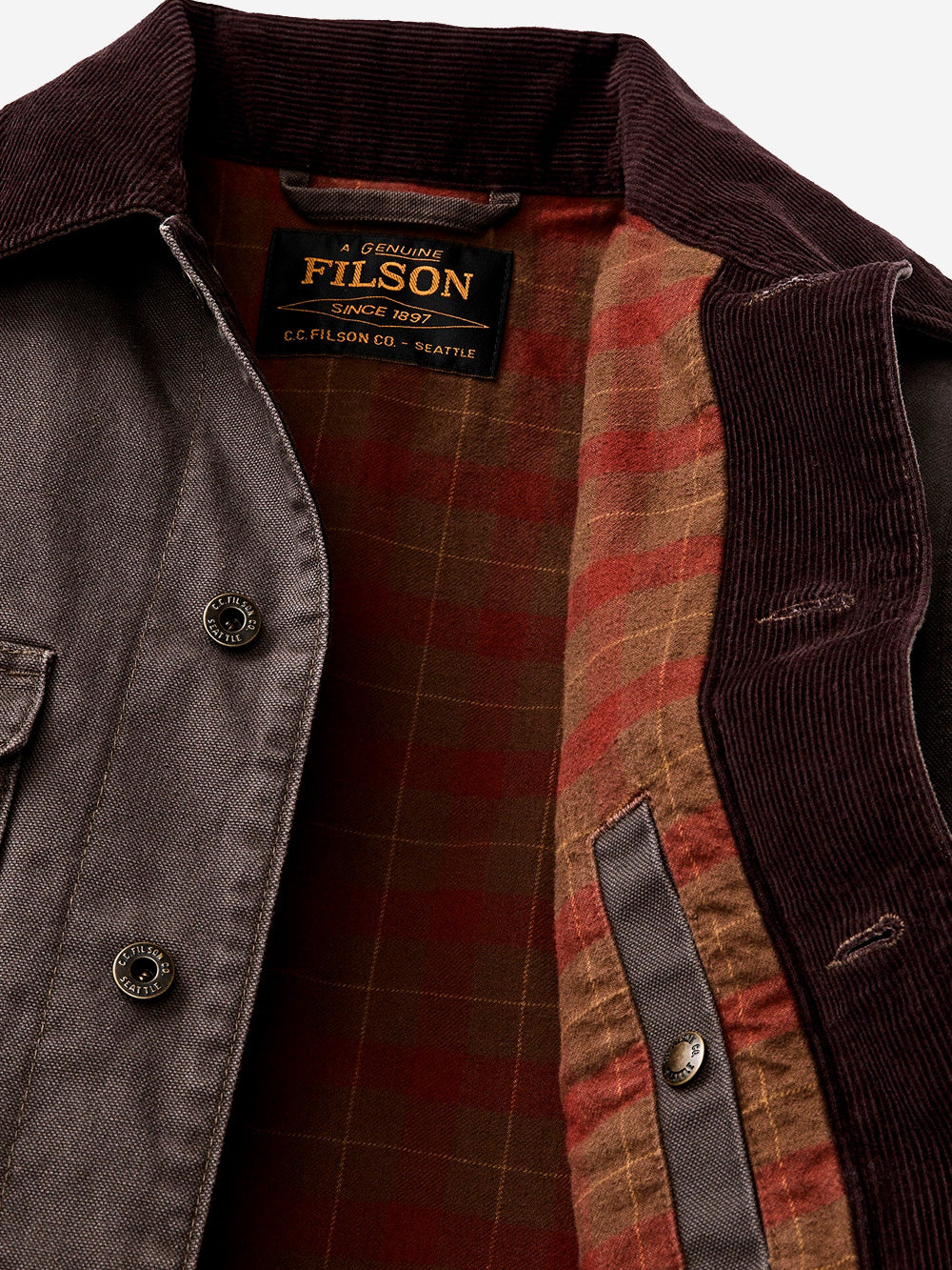 FILSON Giacca in canvas Journeyman grigia Grigio Urbanstaroma