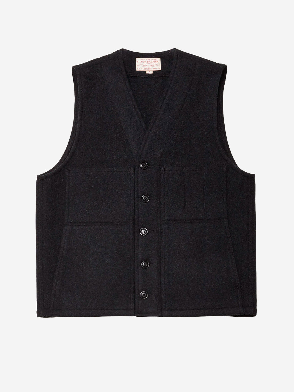 FILSON Gilet in lana mackinaw nero Nero Urbanstaroma
