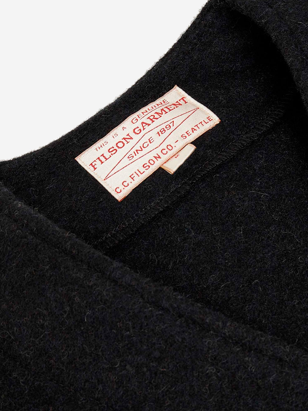 FILSON Gilet in lana mackinaw nero Nero Urbanstaroma