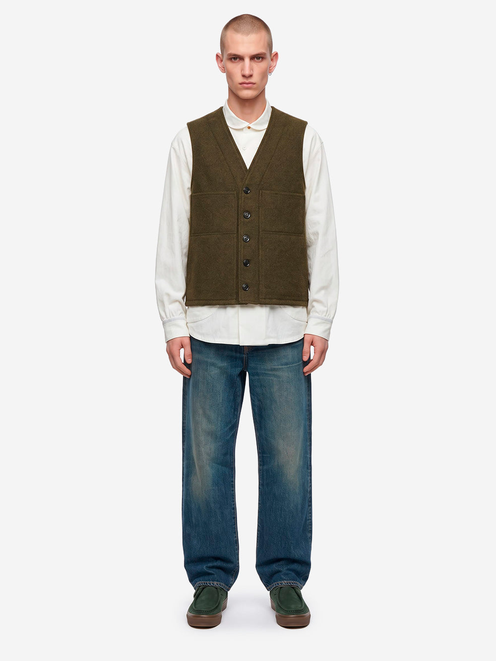 FILSON Gilet in lana mackinaw verde Verde Urbanstaroma