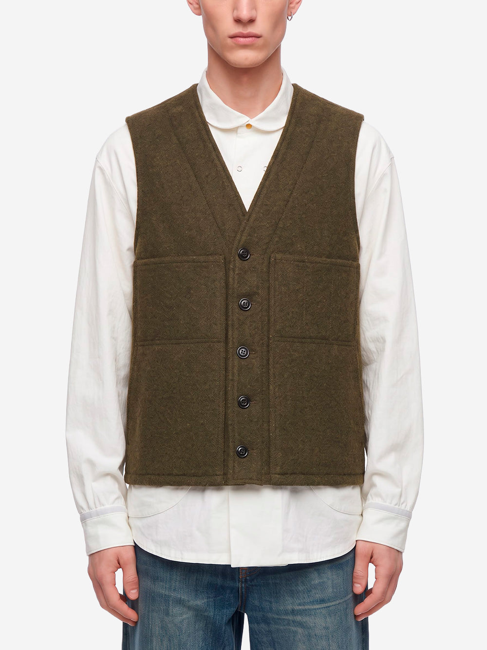 FILSON Gilet in lana mackinaw verde Verde Urbanstaroma