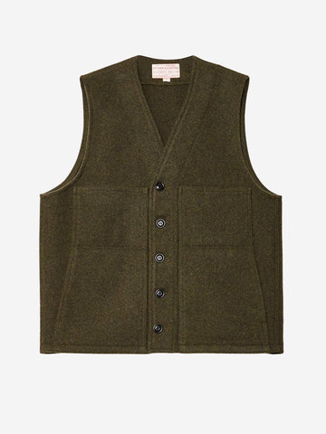FILSON Gilet in lana mackinaw verde Verde