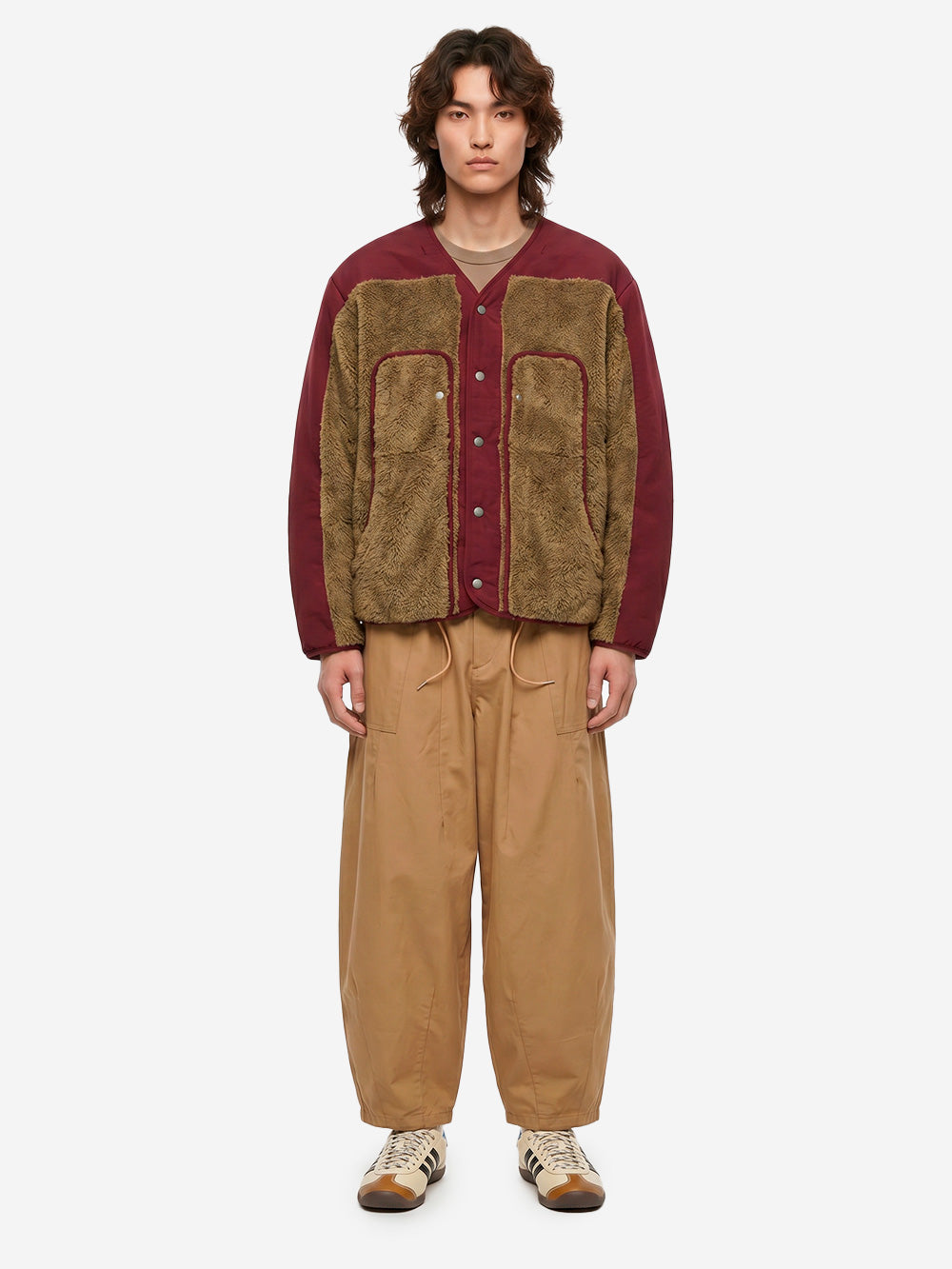 FRIZMWORKS Giacca hooded parka Smock 2-in-1 burgundy Bordeau Urbanstaroma