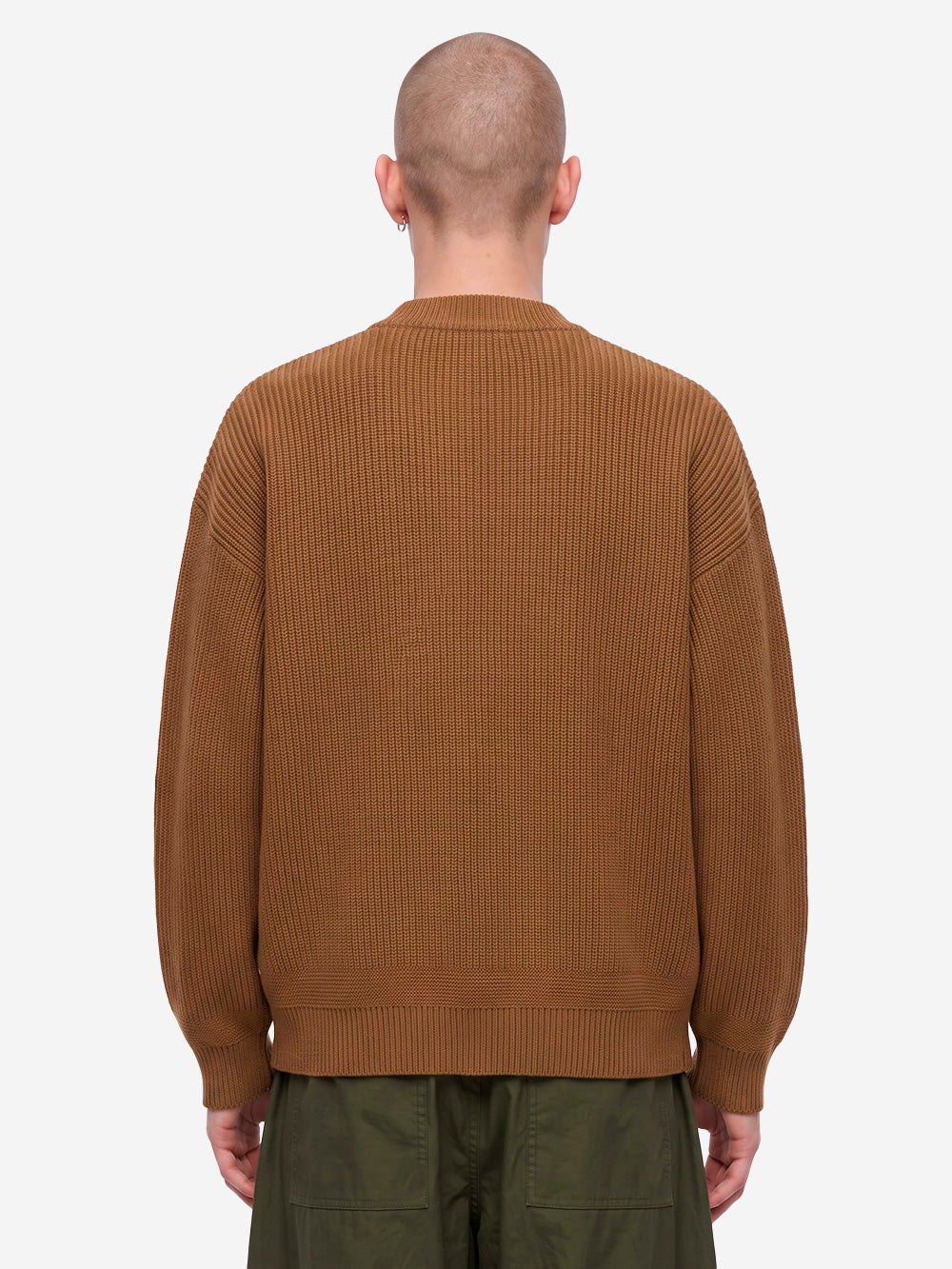 FRIZMWORKS Cardigan deck zip-up in misto lana marrone cinnamon Marrone chiaro Urbanstaroma