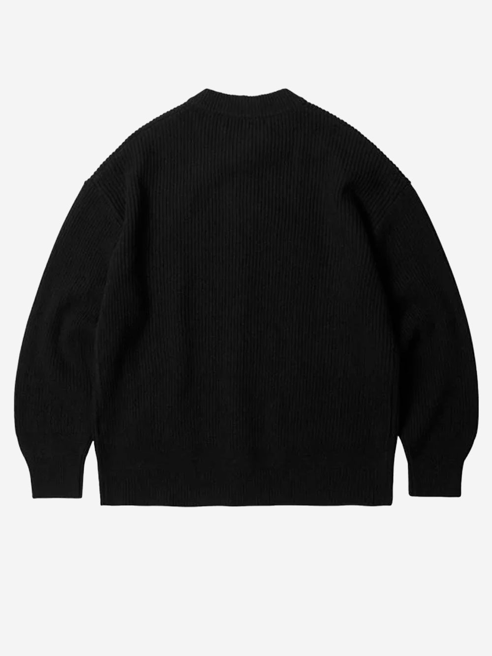 FRIZMWORKS Cardigan deck zip-up in misto lana nero Nero Urbanstaroma