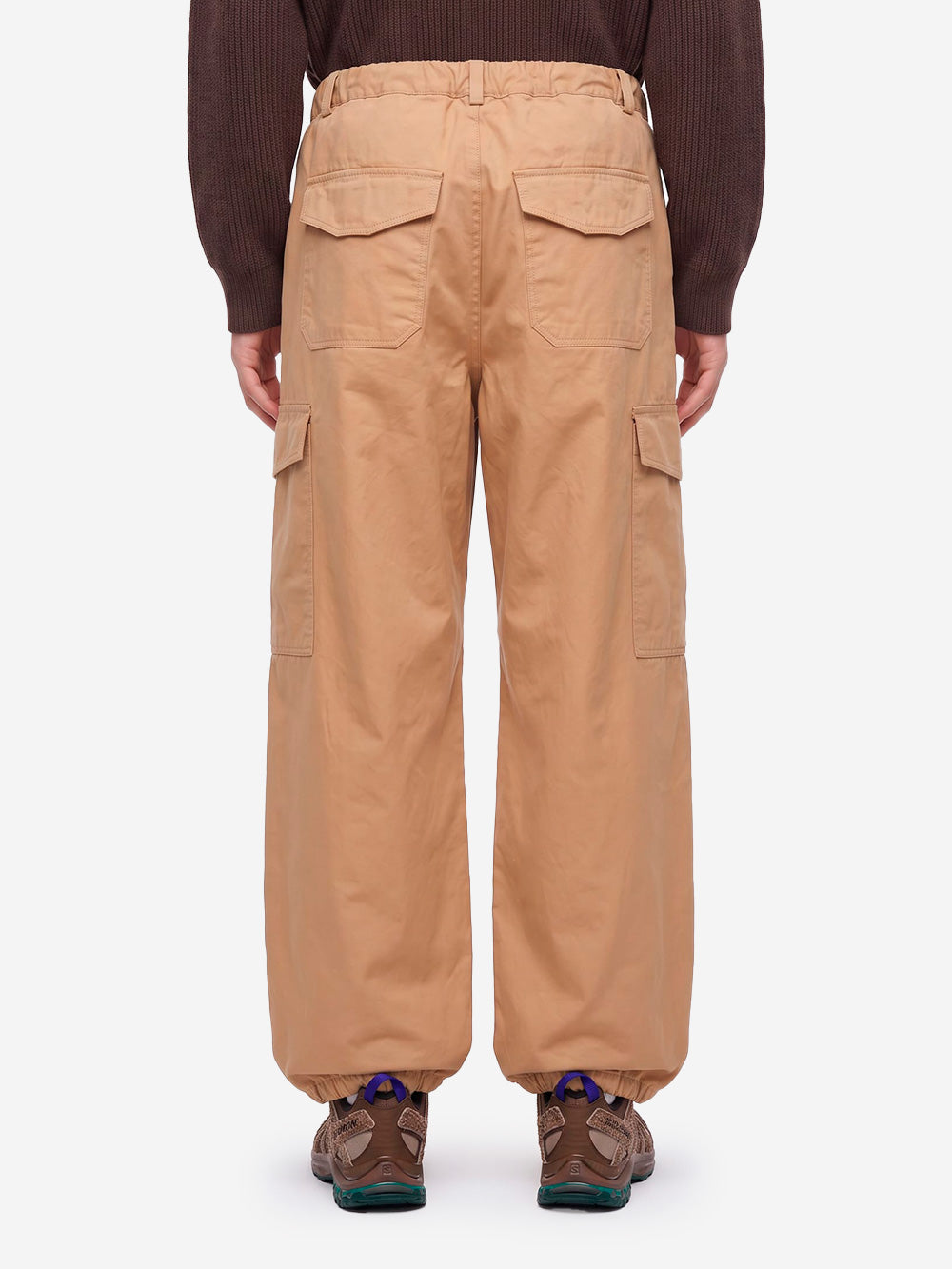 FRIZMWORKS Pantaloni cargo ballonn beige in twill di cotone Beige Urbanstaroma