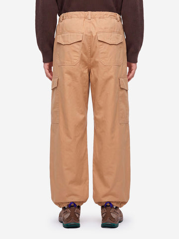 FRIZMWORKS Pantaloni cargo ballonn beige in twill di cotone Beige