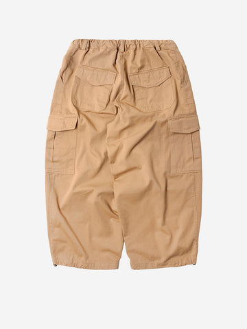 FRIZMWORKS Pantaloni cargo ballonn beige in twill di cotone Beige
