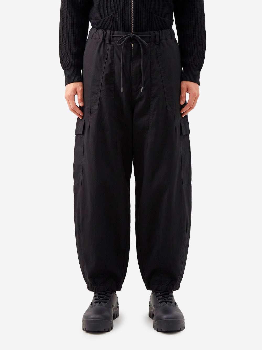 FRIZMWORKS Pantaloni twill cargo Balloon neri Nero Urbanstaroma