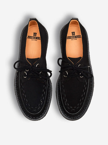 GEORGE COX Hatton Black Suede Nero