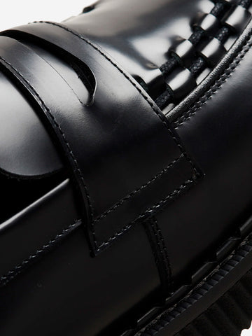 GEORGE COX Hatton Penny Loafer Black Black