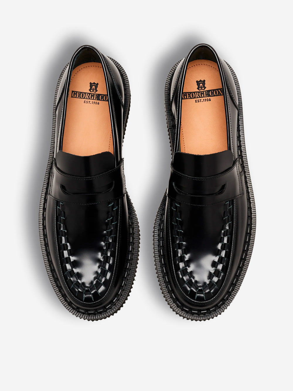 GEORGE COX Hatton Penny Loafer Black Black Urbanstaroma