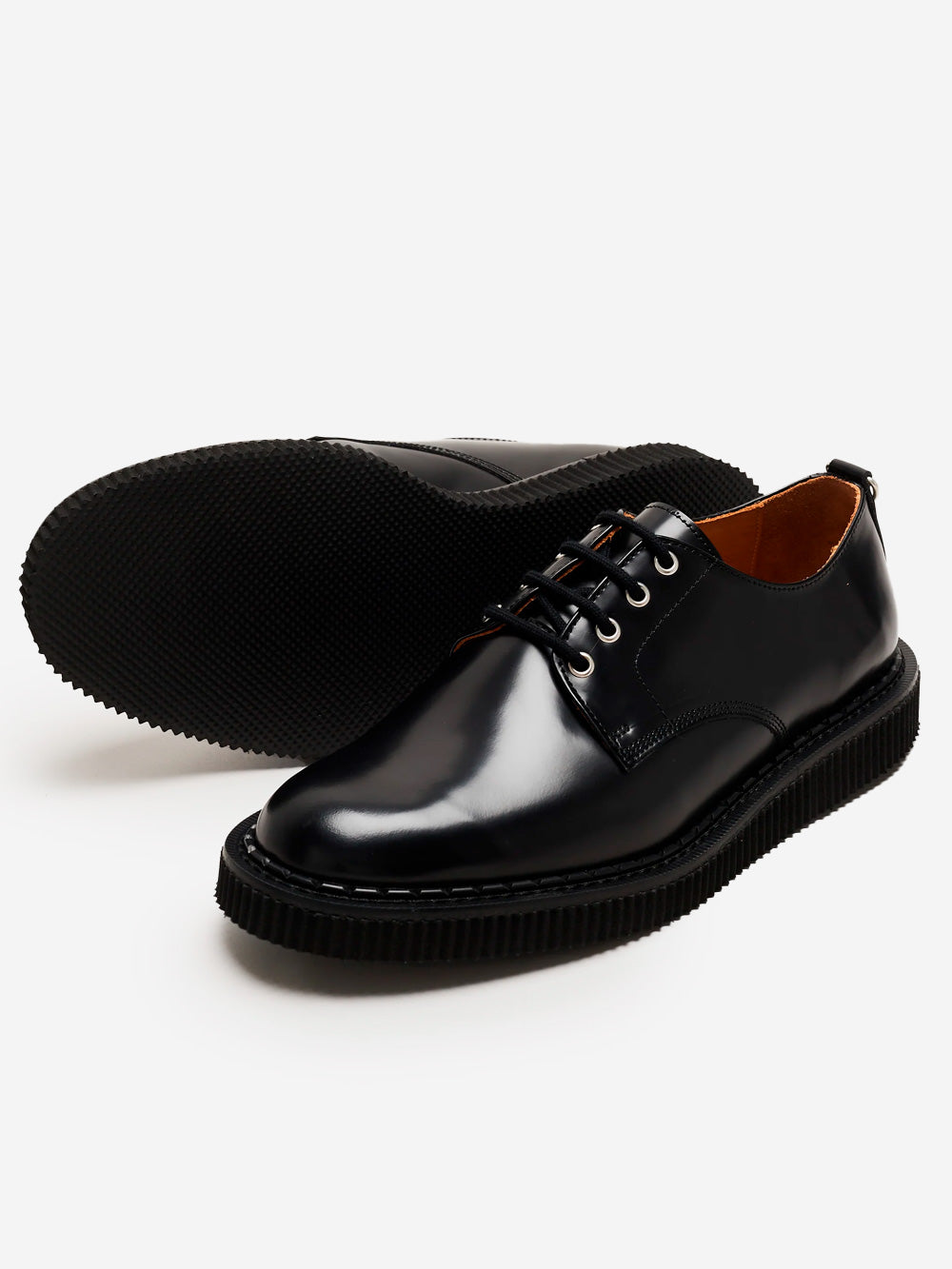 GEORGE COX 4 Eyelet Derby Black Nero Urbanstaroma