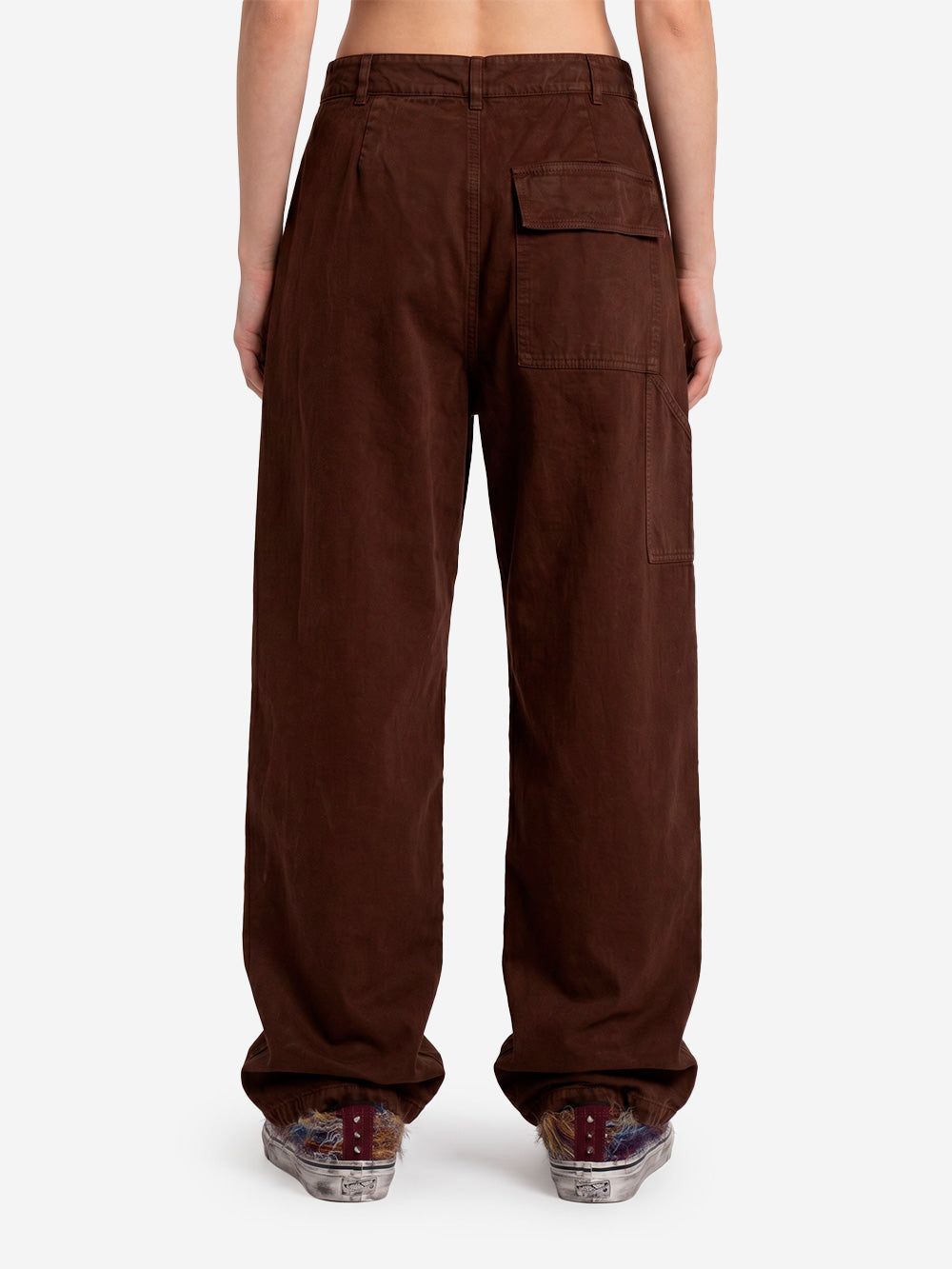 GIRLS OF DUST Pantaloni 'Ambassador' pleated in gabardine di cotone marrone Marrone Urbanstaroma