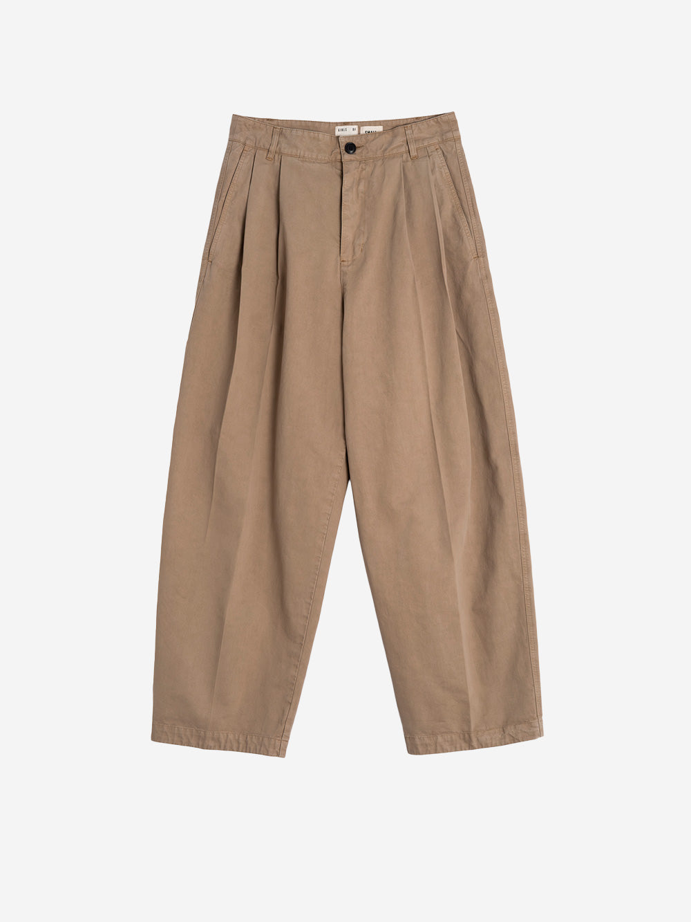 GIRLS OF DUST Pantaloni 'Ambassador' pleated in gabardine di cotone beige Beige Urbanstaroma