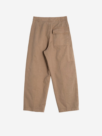GIRLS OF DUST Pantaloni 'Ambassador' pleated in gabardine di cotone beige Beige