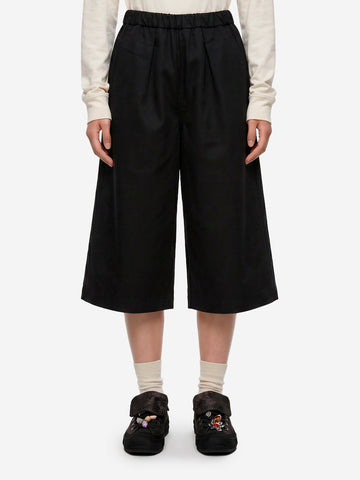 GIRLS OF DUST Pantaloni cropped neri a gamba ampia 'Nirvana'