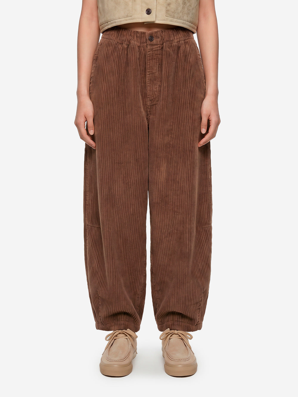 GIRLS OF DUST 'Sultan' Pants marroni in velluto a coste Marrone Urbanstaroma