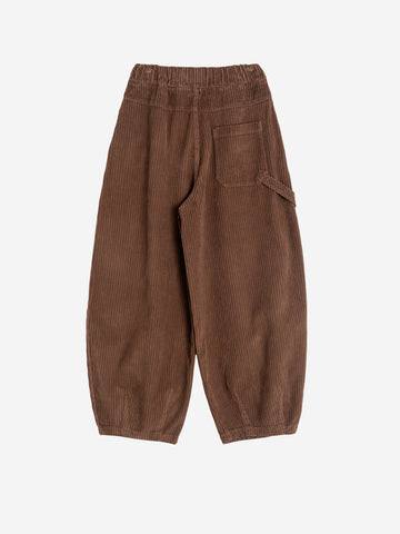 GIRLS OF DUST 'Sultan' Pants marroni in velluto a coste Marrone