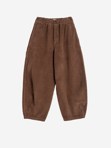 GIRLS OF DUST 'Sultan' Pants marroni in velluto a coste Marrone