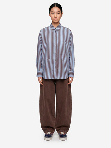 GIRLS OF DUST Camicia a righe 'Icon' Celeste