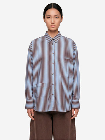 GIRLS OF DUST Camicia a righe 'Icon' Celeste