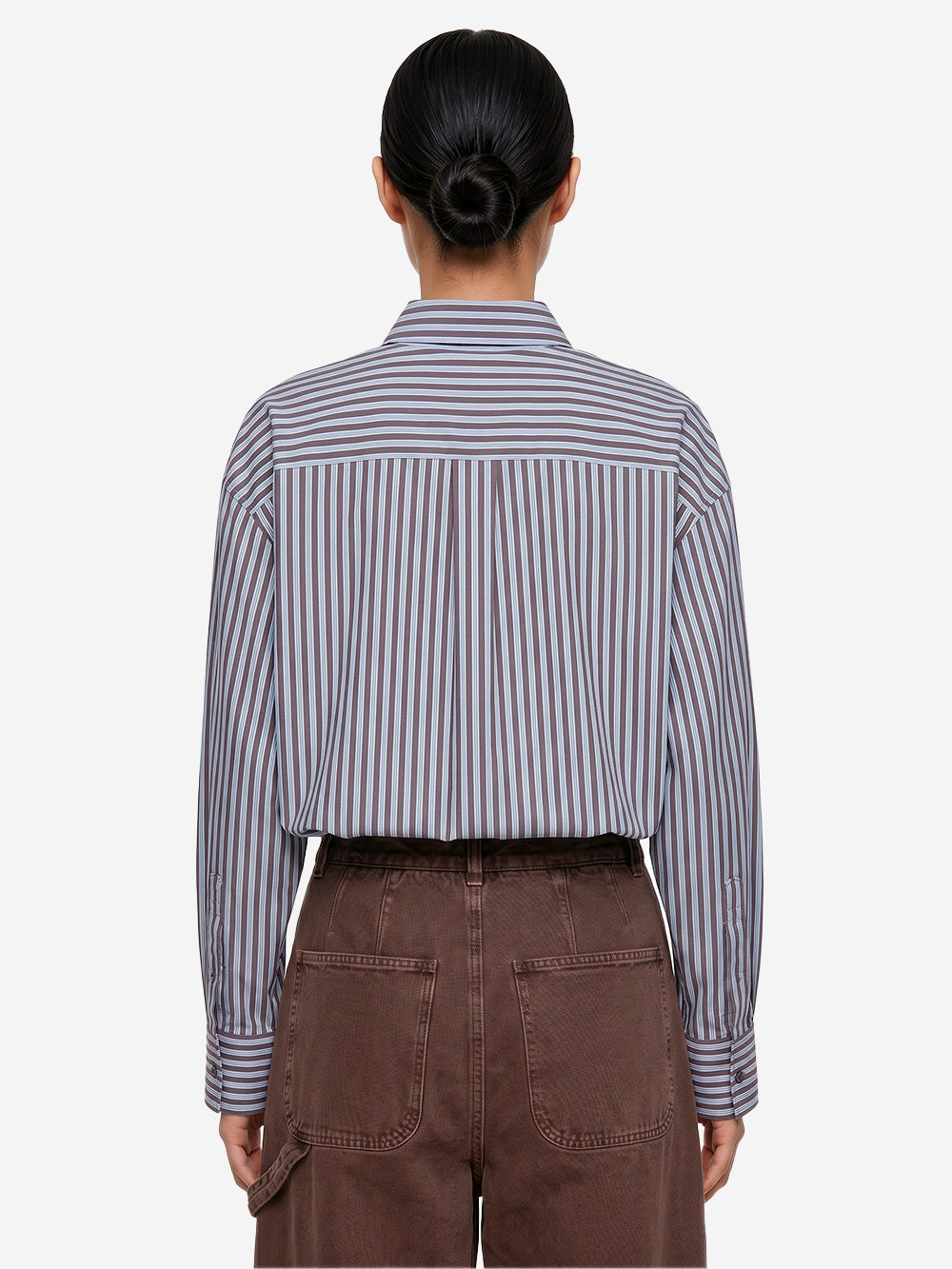 GIRLS OF DUST Camicia a righe 'Icon' Celeste Urbanstaroma