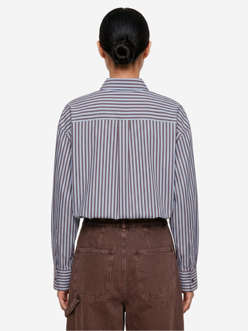 GIRLS OF DUST Camicia a righe 'Icon' Celeste