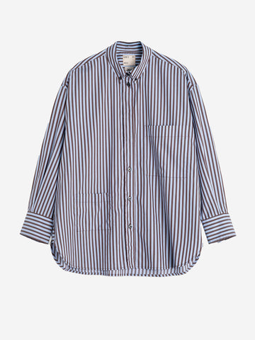 GIRLS OF DUST Camicia a righe 'Icon' Celeste