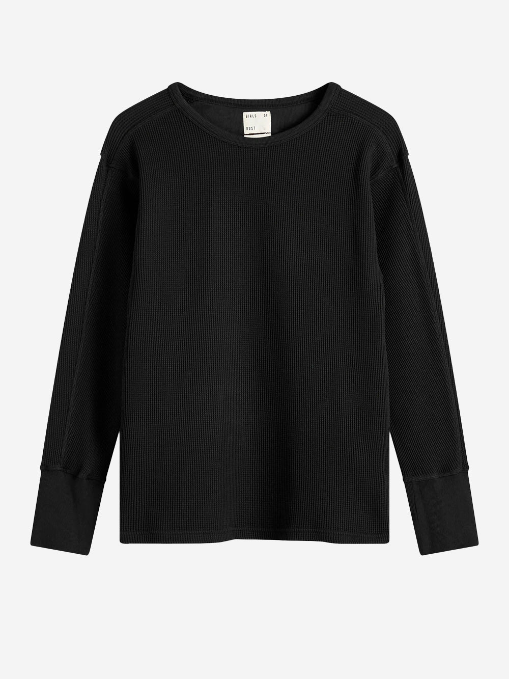 GIRLS OF DUST Maglia a maniche lunghe in cotone nera Nero Urbanstaroma