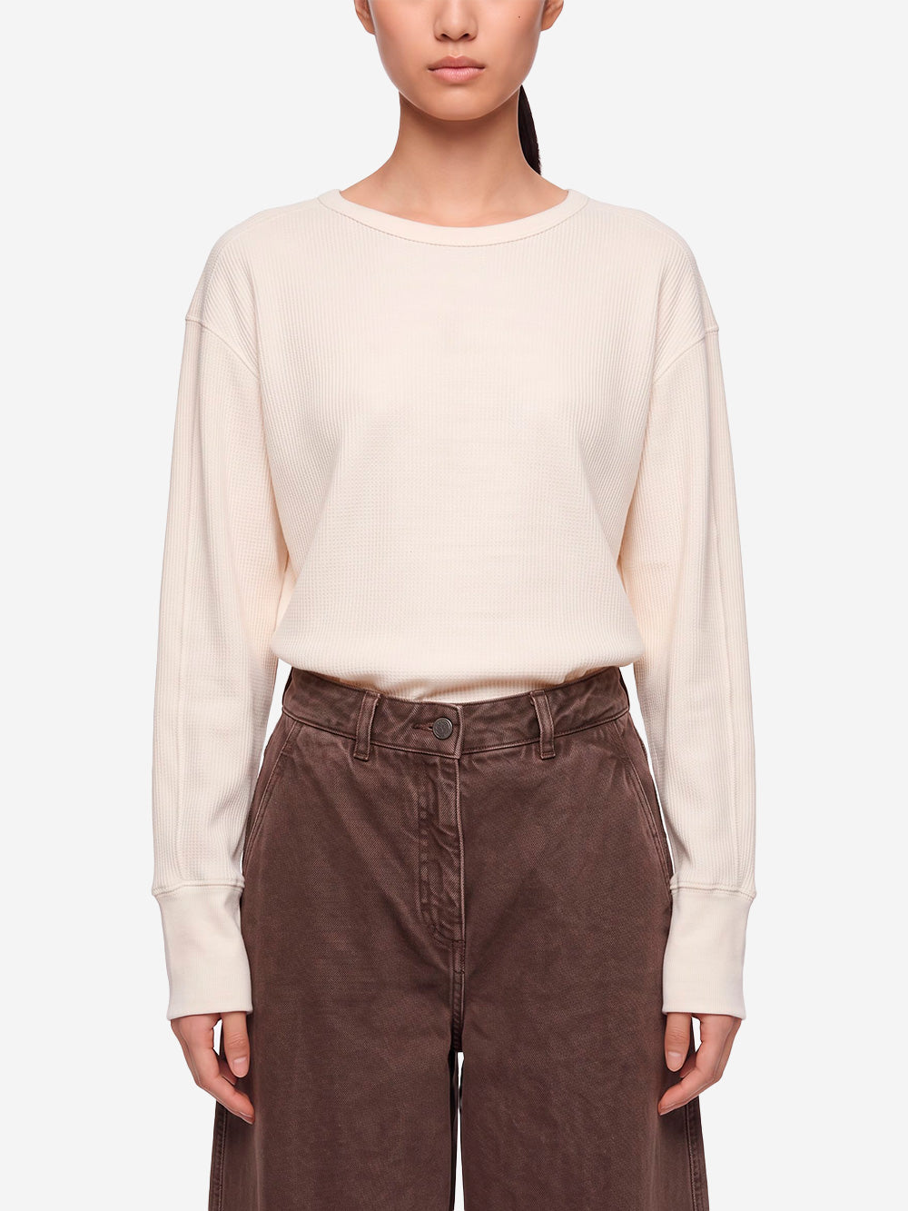 GIRLS OF DUST Maglia a maniche lunghe in cotone bianca Bianco Urbanstaroma