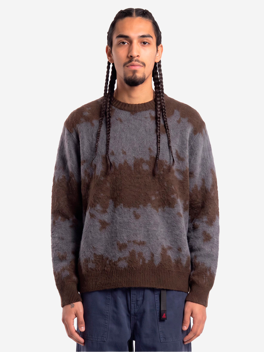 GRAMICCI Maglione in misto mohair slate splatter Marrone grigio Urbanstaroma