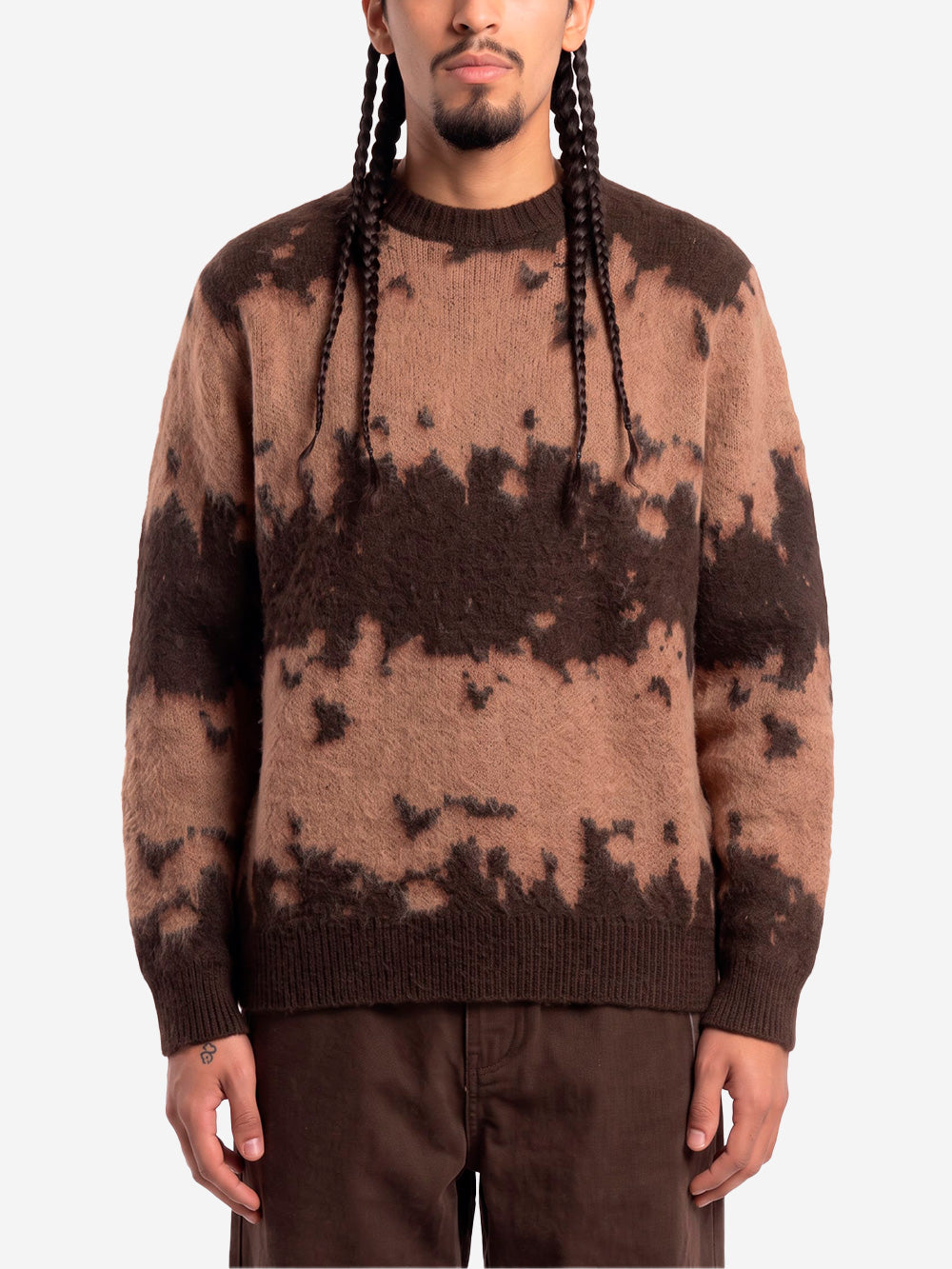 GRAMICCI Maglione in misto mohair taupe splatter Marrone beige Urbanstaroma
