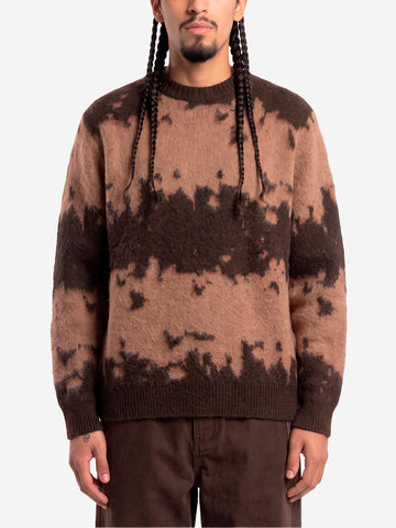 GRAMICCI Maglione in misto mohair taupe splatter Marrone beige