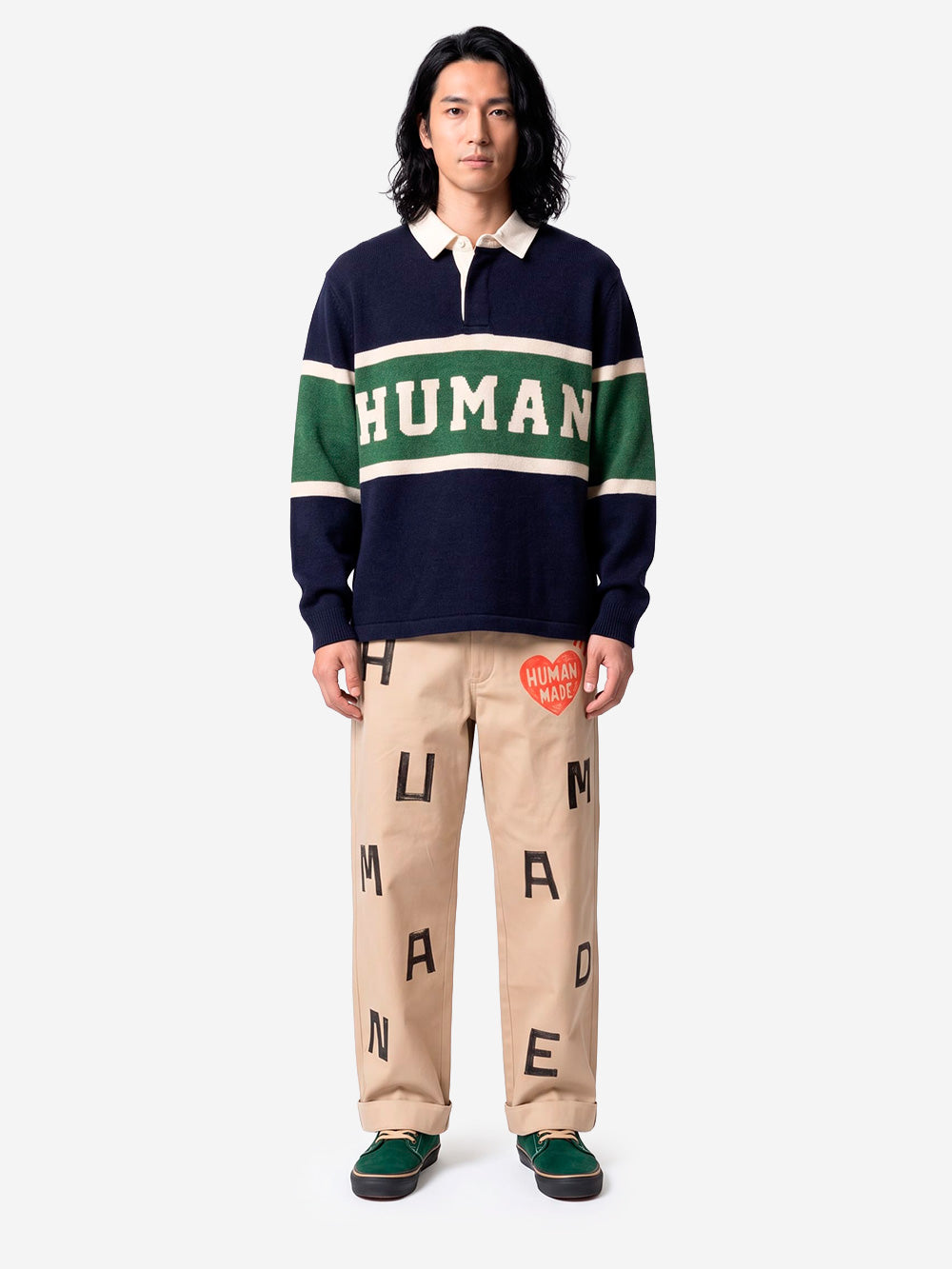HUMAN MADE Maglione rugby Blu scuro Urbanstaroma