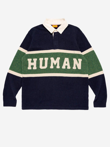 HUMAN MADE Maglione rugby Blu scuro