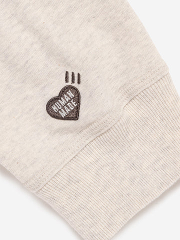 HUMAN MADE T-Shirt a maniche lunghe Henley bianca Bianco