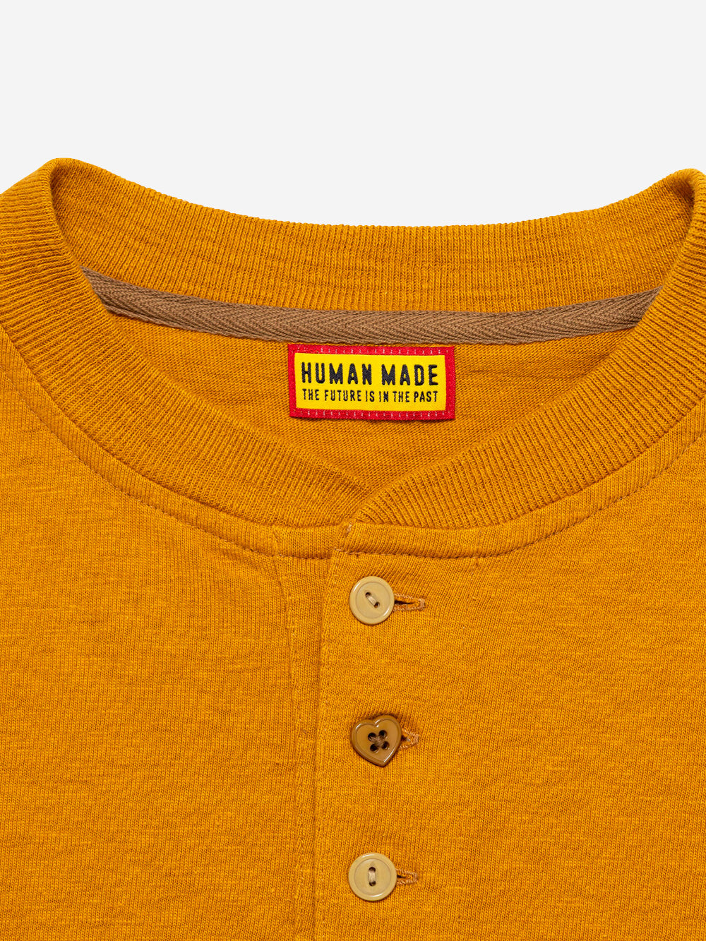 HUMAN MADE T-Shirt a maniche lunghe Henley arancione arancione Urbanstaroma