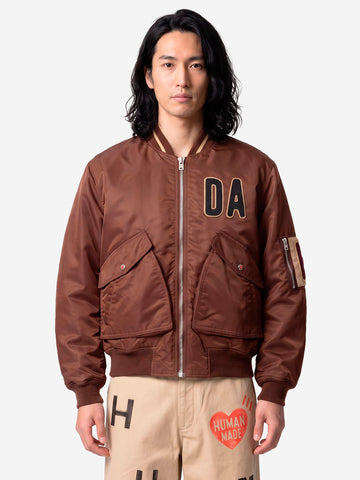 HUMAN MADE Bomber in nylon marrone Marrone scuro