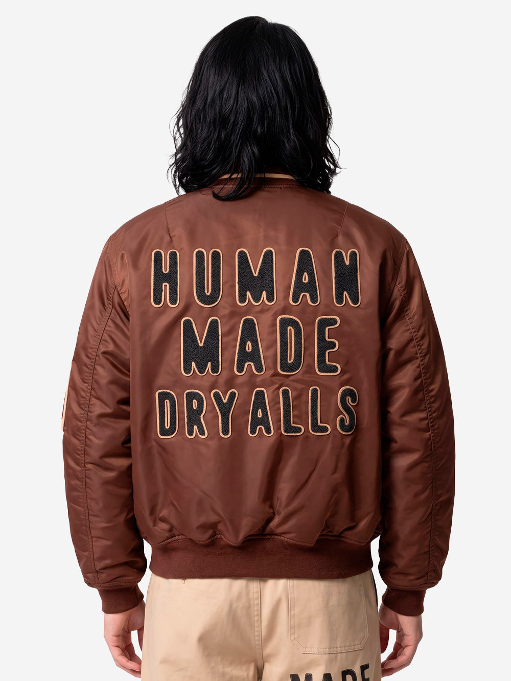 HUMAN MADE Bomber in nylon marrone Marrone scuro Urbanstaroma